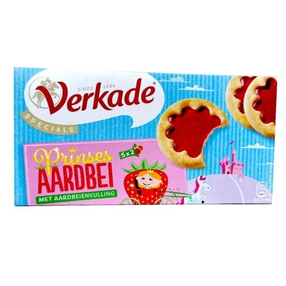 Verkade Prinses Aardbei / Galletas de Fresa 145g