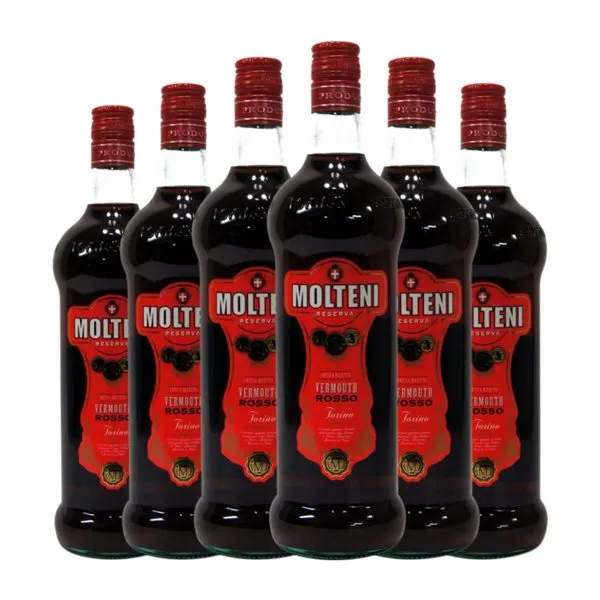Vermut Molteni Rojo Tinto Reserva 1 L (Caja de 6 unidades)