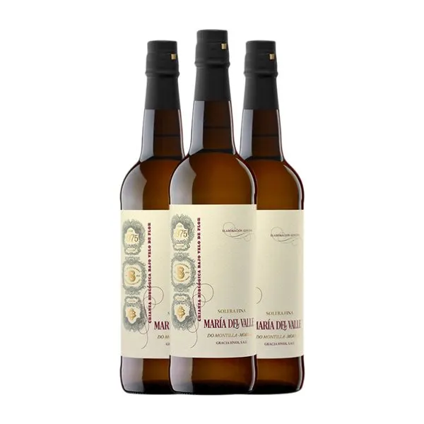 Villa Puri María del Valle Pedro Ximénez Montilla-Moriles Solera, Fino 75 cl Vino Generoso Fortificado (Caja de 3 unidades)
