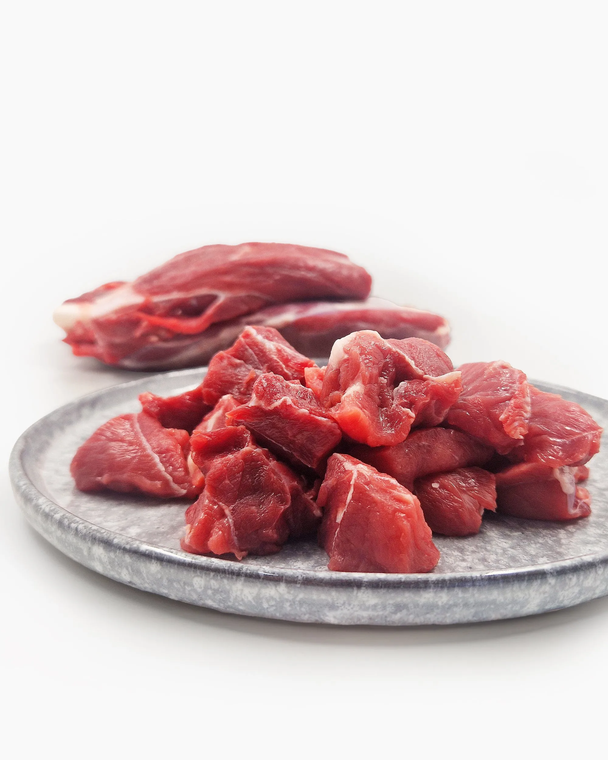 Morcillo de ternera en tacos guisar