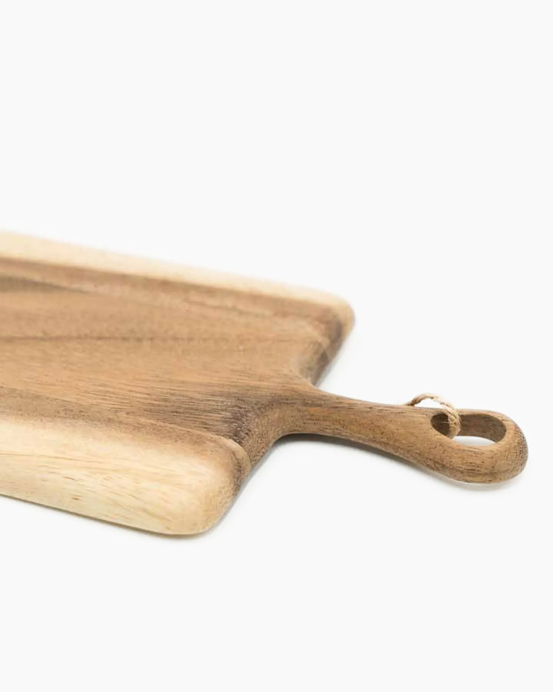 Tablero rectangular de acacia con mango corto mini