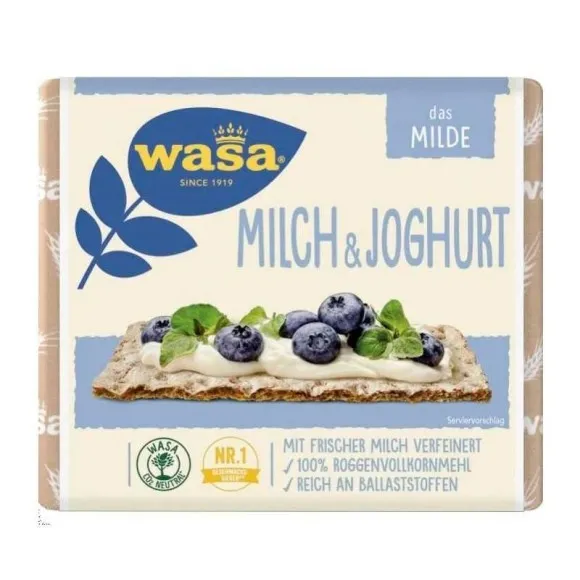 Wasa Milch&Joghurt / Pan de Centeno a Base de Leche 230g