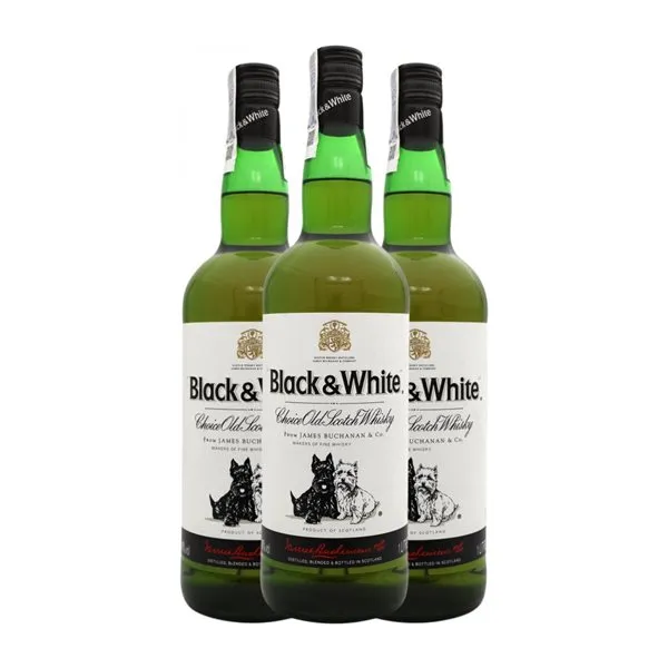Whisky Blended Buchanan's Black & White Escocia 1 L (Caja de 3 unidades)