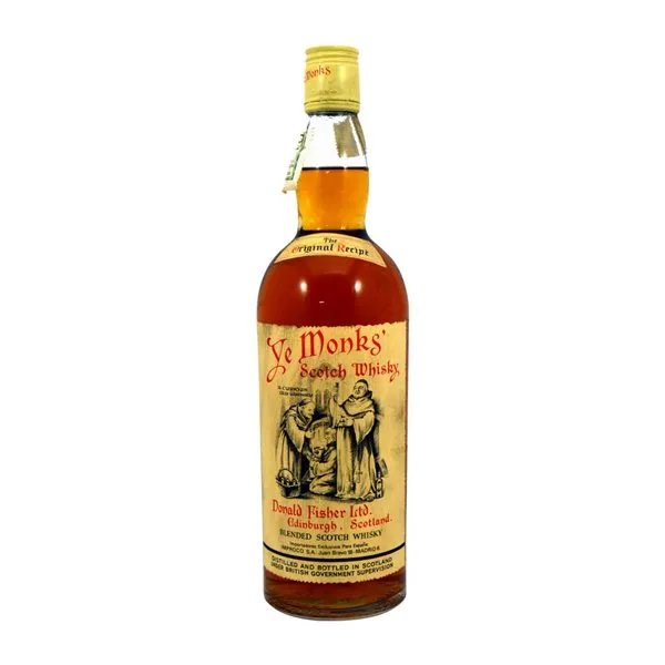 Whisky Blended Donald Fisher Ye Monks Recipe 1970's Original 70 cl Ejemplar Coleccionista No Apto para Consumo