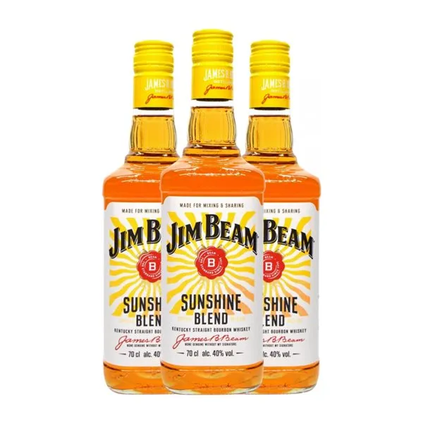 Whisky Bourbon Jim Beam Sunshine Blend — Mezcla 70 cl (Caja de 3 unidades)