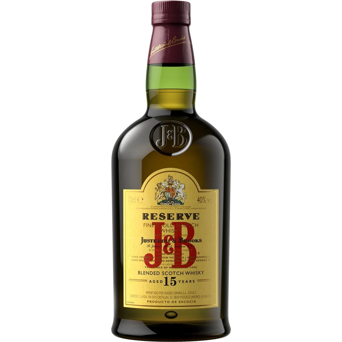 Whisky Escocés J&B 15 Años 70cl