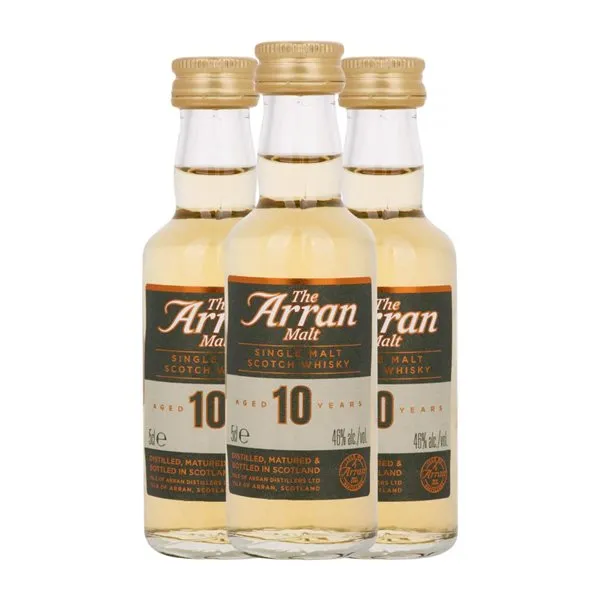 Whisky Single Malt Isle Of Arran 10 Años Botellín Miniatura 5 cl (Caja de 3 unidades)