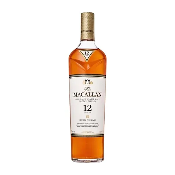 Whisky Single Malt Macallan Sherry Speyside Oak Cask — Barrica de Roble 12 Años 70 cl