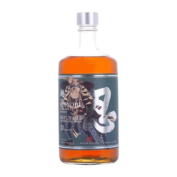 Whisky Single Malt Shinobu Japanese Mizunara Oak Cask — Barrica de Roble Japonés Mizunara 10 Años 70 cl