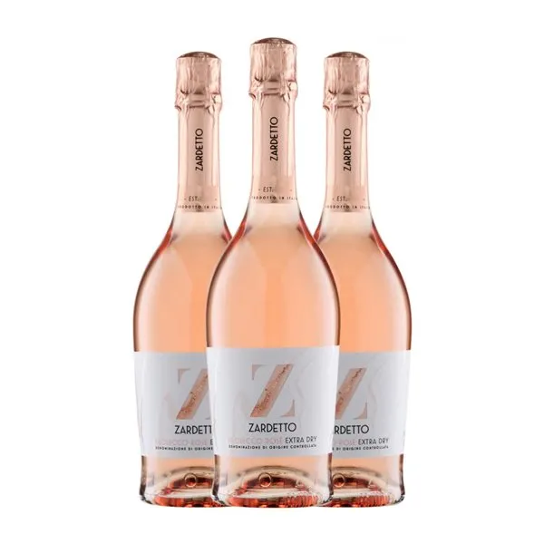 Zardetto Prosecco Millesimato, Rosé — Rosado 75 cl Espumoso Rosado (Caja de 3 unidades)