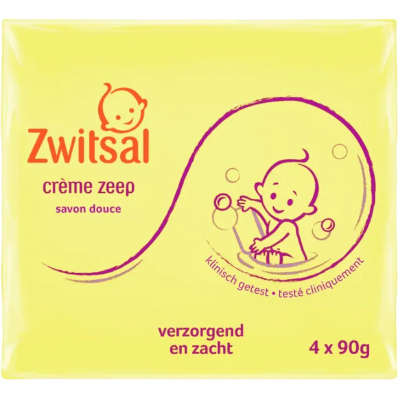 Zwitsal Crème Zeep / Jabón en Pastilla 4x90g